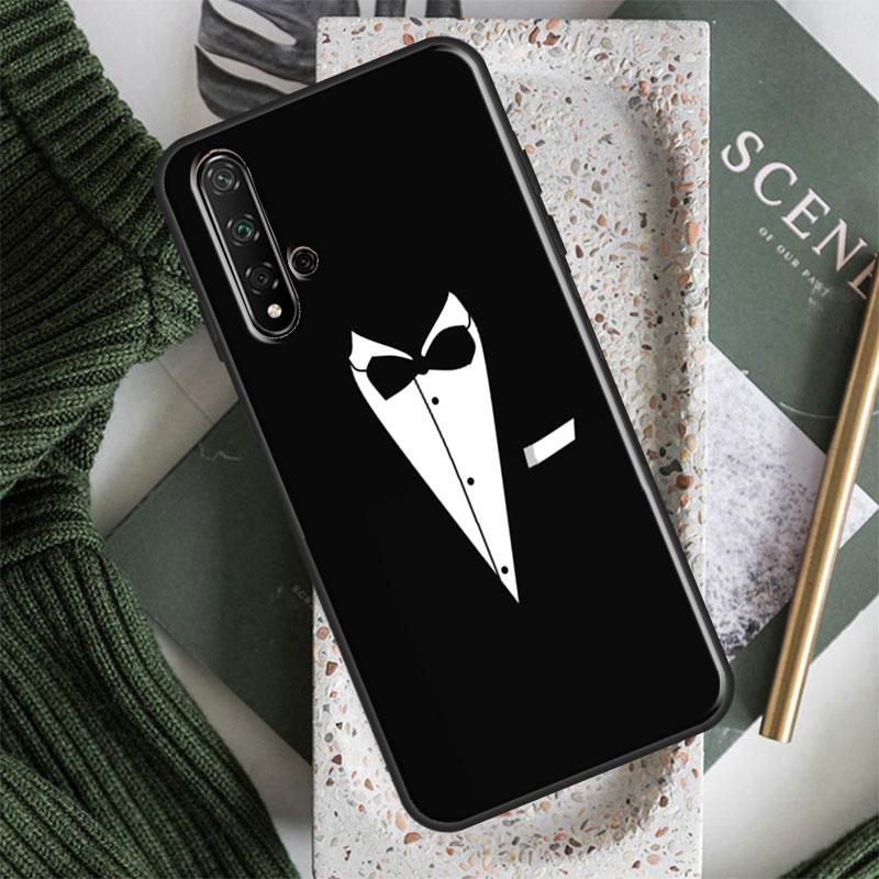 Man Suit Shirt Tie For Huawei Nova Y61 Y91 Y70 Y90 Y60 Y72 9 10 SE 12i 12s 11i 5T P60 Pro P20 P30 P40 Lite Case Huawei P20 Lite