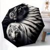 1pc Tiger Yin Yang Automatic Opening/closing Umbrella, Reinforced 8-Rib Construction, Compact Travel Umbrella Yy250808157