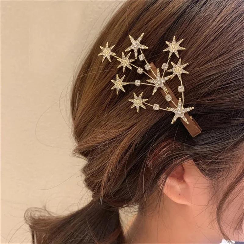 Mantianxing Hair Clip New Network Red Bang Edge Clip Sen Series Super Immortal Hair Clip Fairy Water Diamond Clips Ins Headwear