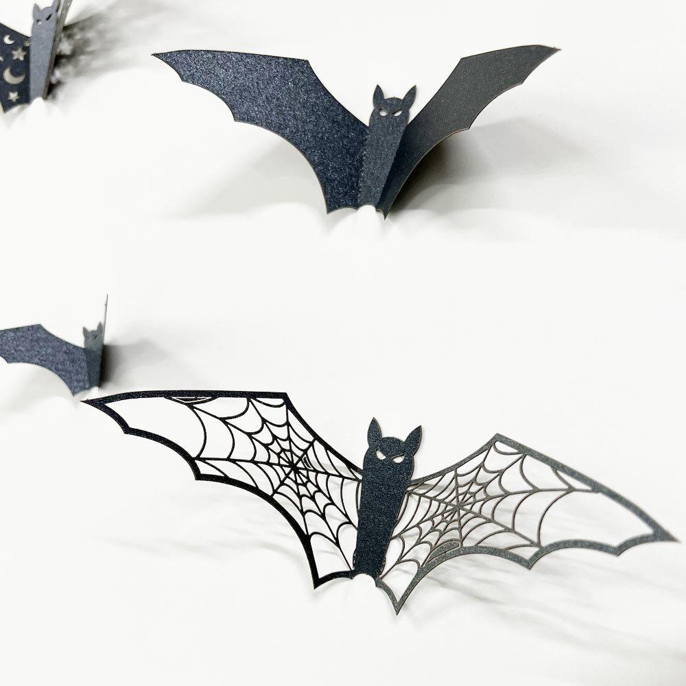 Halloween Bat Decorations for Doorways, Hollow Bat Wall Decorations, 3D Non-adhesive Paper Bat Wall Stickers wall decoration