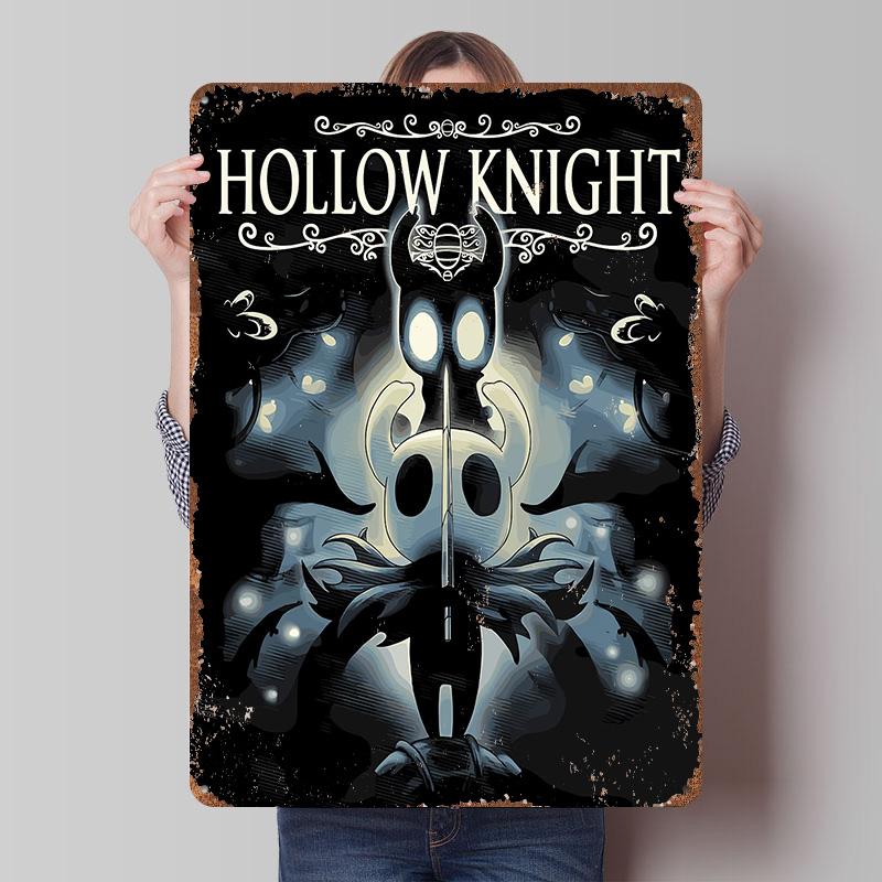

Hollow Knight Game Tin Plaque Poster Customized Wall Art Retro Vintage Metal Signs for Man Cave Decoration At Home Decor Items 7.9x11.8In(20x30cm)