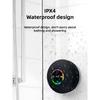Bluetooth-compatible Shower Speaker, IPX4 Waterproof Wireless Portable Speakers with LED Light, FM Radio, Suction Cup