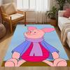 Ferkels Lila Schal Abenteuer Disney Zeichentrickfilm Thema Rutschfester Teppich - Polyester, Heimdekoration, Geeignet für Schlafzimmer, Wohnzimmer, Eingangsbereiche und Studios