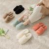 New Arrivals Open Run Winter Wool Slippers Women Black Shoes