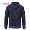 Cozy Up Cardigan Casual Subțire cu Glugă și Fermoar Complet pentru Bărbați Toamnă și Iarnă Simplu