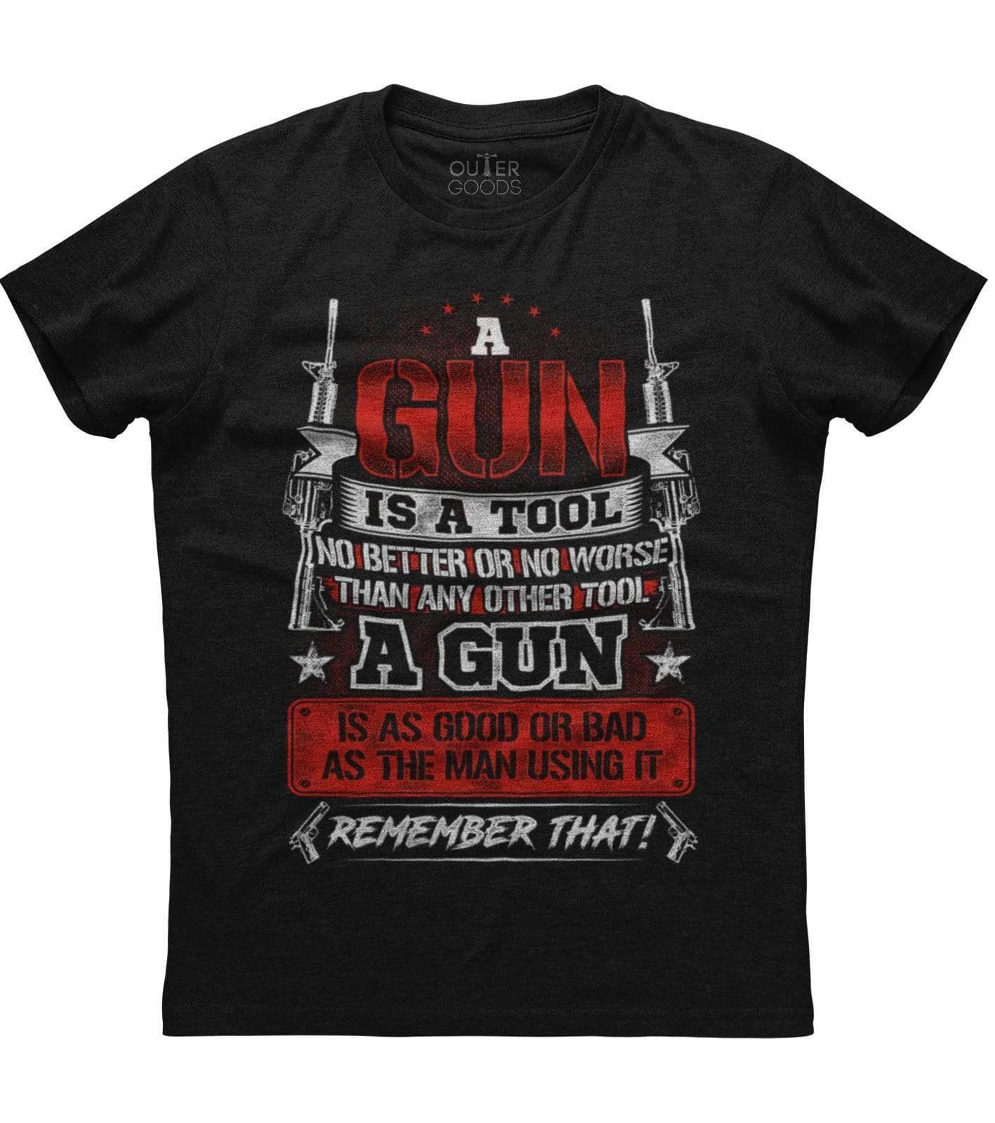 Mens A Gun Is A Tool T Shirt 2nd Amendment Gun Rights AR15 Patriotic Shirt XXXL