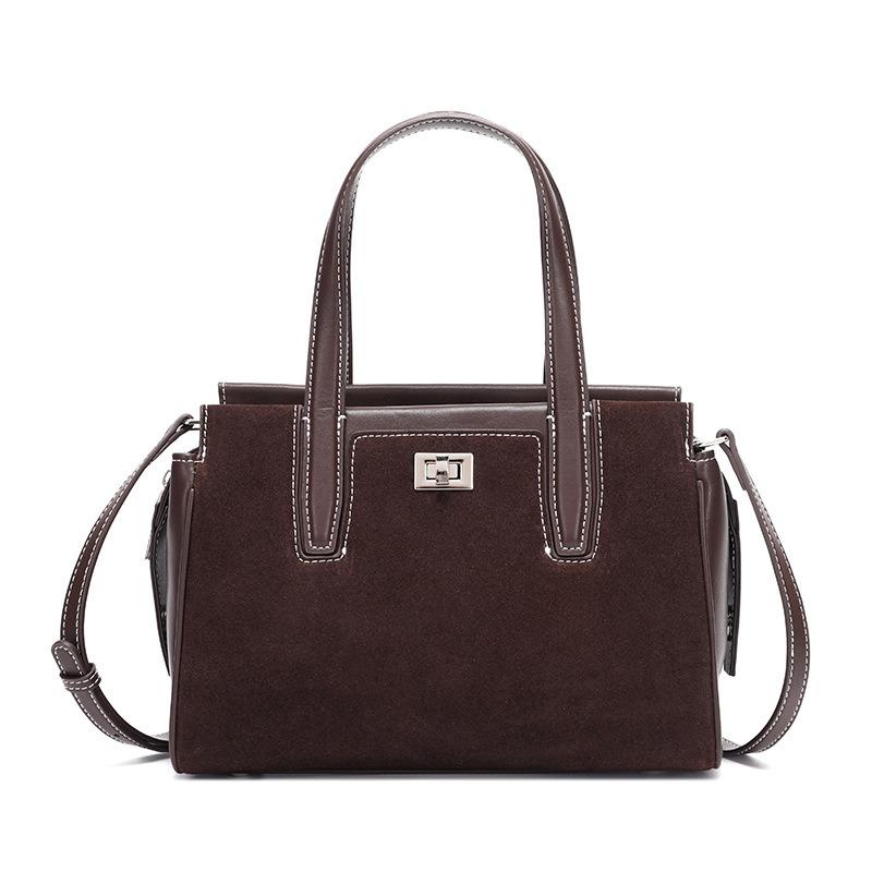 Frosted cowhide autumn and winter new bag genuine leather portable women's bag retro commuter versatile single shoulder messenger bag women