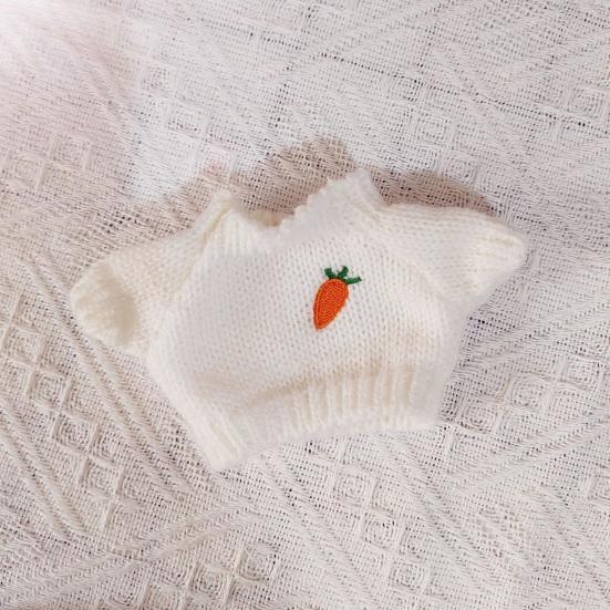 Doll Clothes Fashion Overalls Doll Dress Up Pretend Toy Hat Scarf Sweater 20cm Cotton Doll Outfit Accessories Birthday Gift