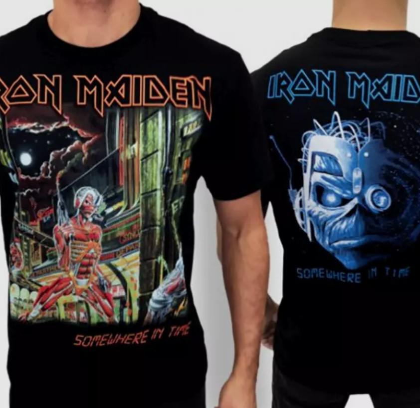 IRON MAIDEN' – SOMEWHERE IN TIME 2 Sided Shirt Unisex Short Sleeve TEE