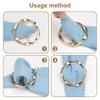 4pcs Metal Ring Waist Button Scarf Button Fashion Corner Hem Waist Knotted Brooches Women T-shirt Fixed Buckle Girl Decor