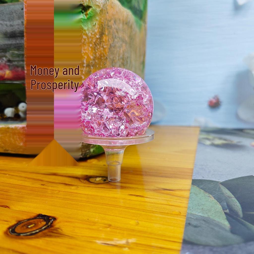 5CM Boyalı Buz Çatlaklı Küre Su Özelliği Bonsai Akvaryum Dekorasyonu