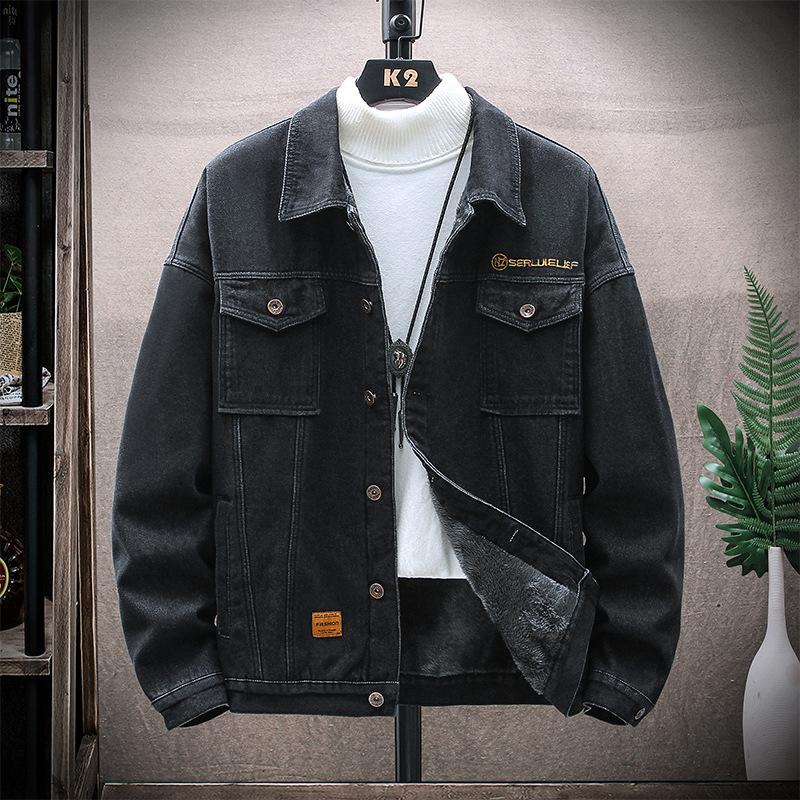 Denim Jacket Men's Spring and Autumn New Korean Version Loose Tooling Jacket Youth Casual Versatile Top