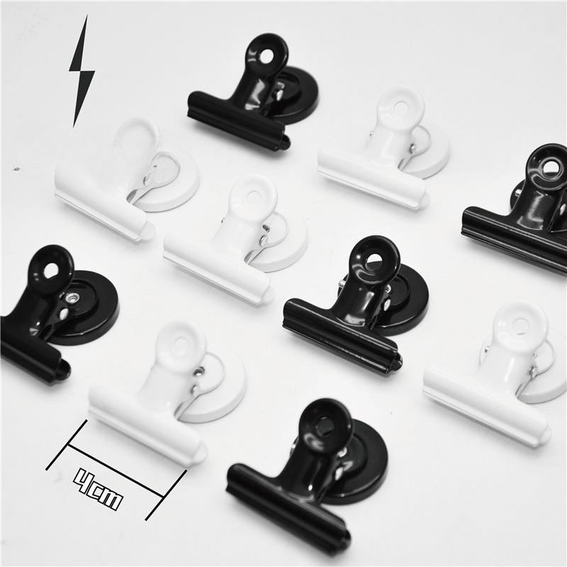 Household Multifunctional Metal Magnet Clip Sealed Refrigerator Sticky Note Message Storage Magnet Hole Board Photo Clip