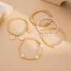 Multi Layer Round Bead Bracelet Bohemian Style Hand Chain Elastic Beaded Bracelet  for Women