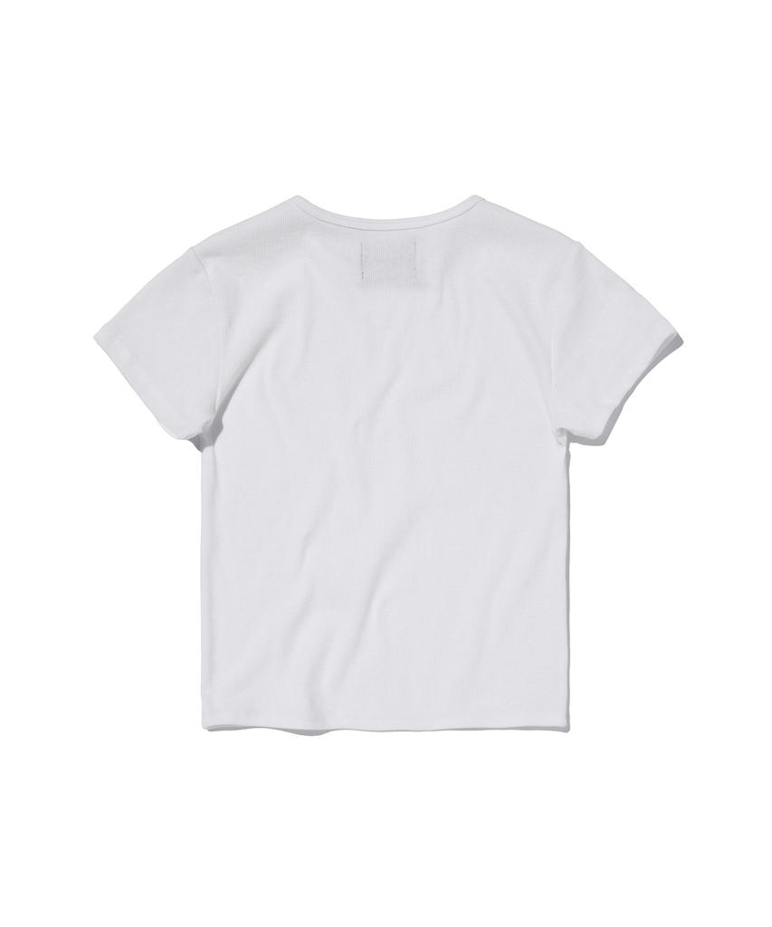 Seuweideu Ribbed Crop Tee [White]