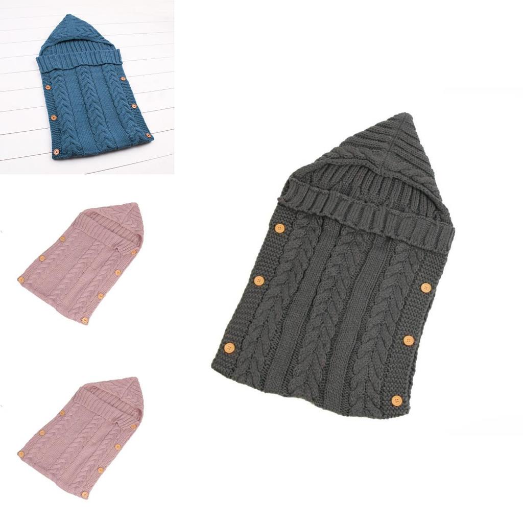 Cozy Newborn Sleeping Bag Baby Infants Knit Crochet Swaddle Wrap For Ultimate Warmth