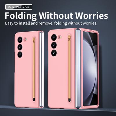 נרתיק חריץ למחזיק עט עבור Samsung Galaxy Z Fold 6 5 4 5G Z Fold 4 Z Fold 6 עם כיסוי עט אופנה עמיד בפני זעזועים