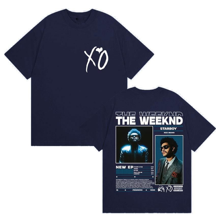 

2026 Лето Хит Продаж Певец The Weeknd Ретро Повседневная Футболка с Коротким Рукавом для Унисекс Свободная и Дышащая Рубашка Y2k S