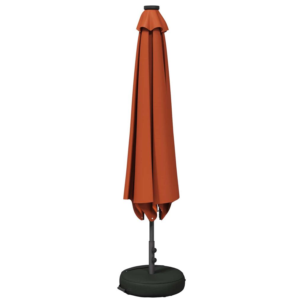 Garden Umbrella with LED Lights and Base 230 X 230 Cm