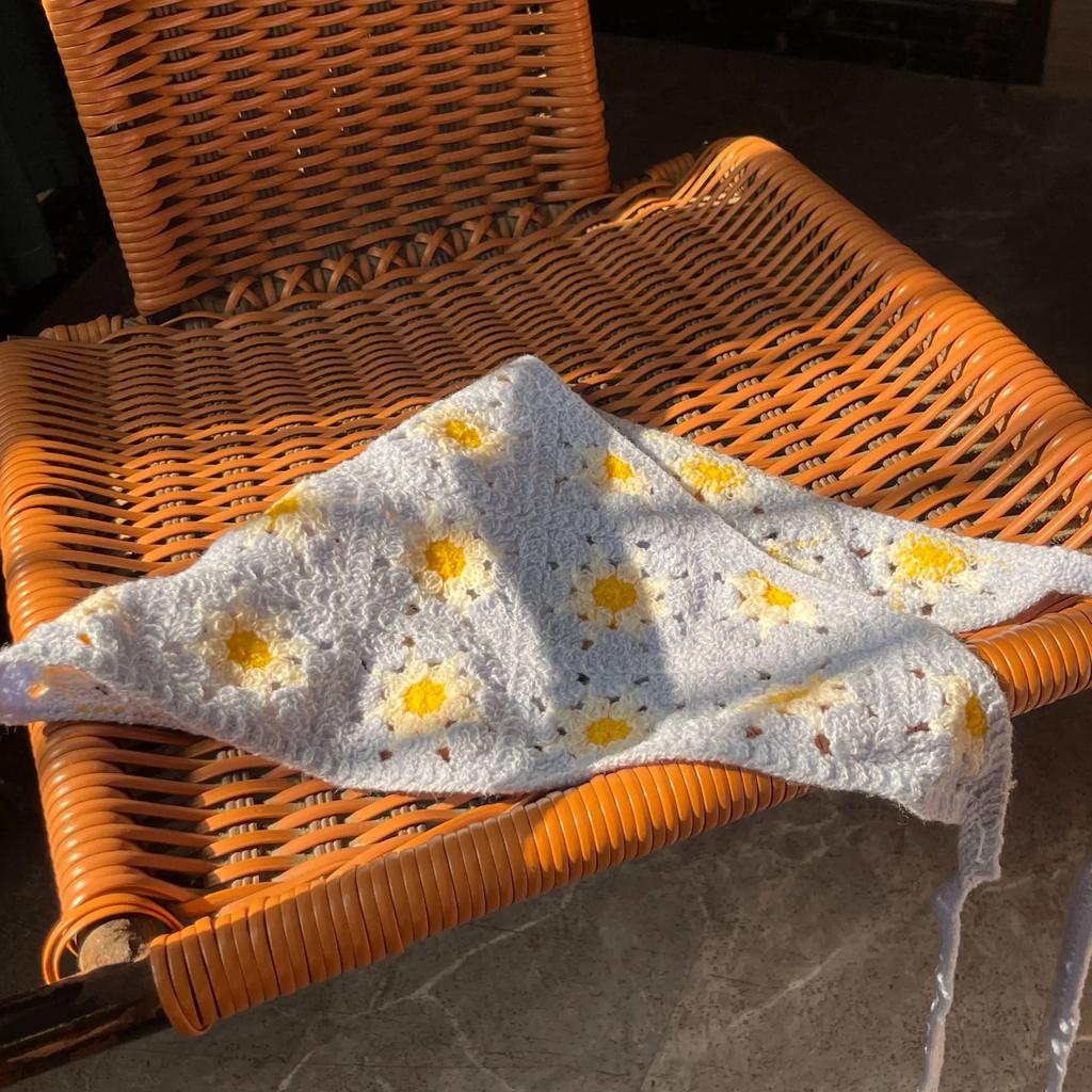 Koreanisch Süß Niedlich Handgemacht Häkeln Hohl Dreieck Stirnband Handtuch Frauen Frühling und Sommer Reise Foto Haar Schal