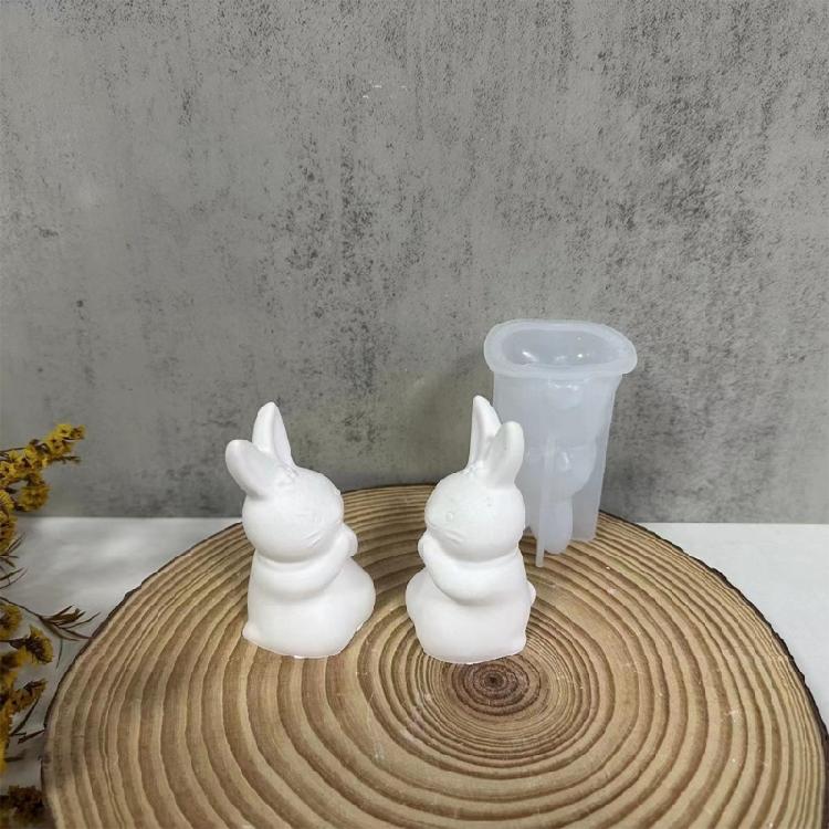 Hasen-Gießformen aus Harz für DIY-Kerzen, Hasenform-Gießformen