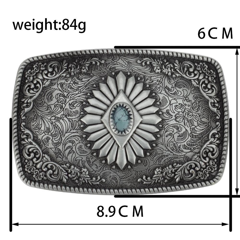 Boucle De Ceinture Pierre Précieuse Ton Argent Occasion Vintage