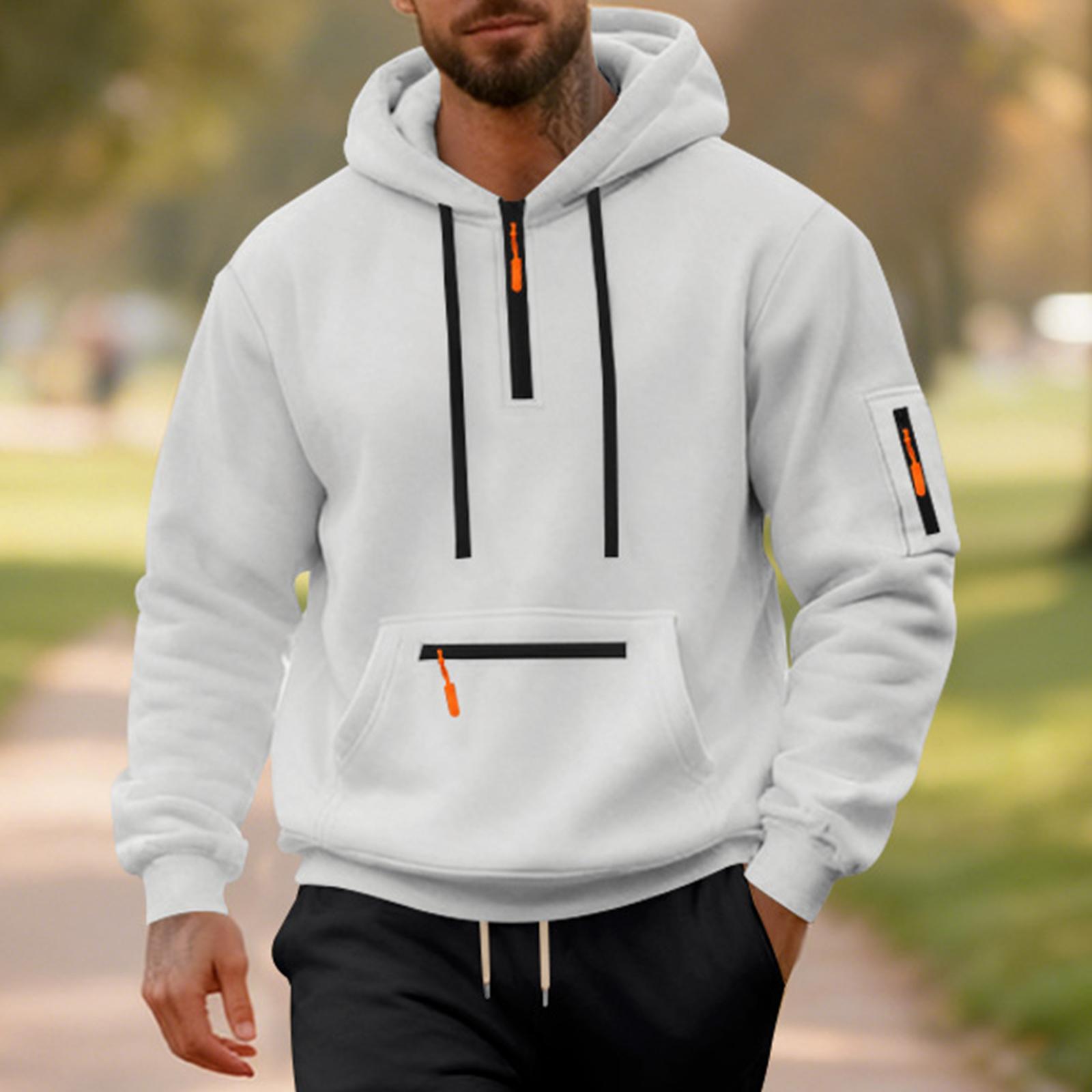 

Чоловічий Повсякденний Спортивний З капюшоном Капюшон Пуловер Худі XXL білий