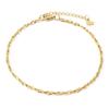Fashion Stainless Steel Link Chain Anklet Gold Color Bracelet For Women Barefoot Beach Leg Chain Summer Jewelry Gift 23.5cm Long