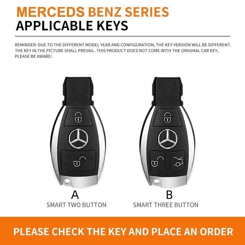 ZHM3 Car Smart Remote Key Case Fob Cover Bag For Mercedes Benz A B C S Class AMG GLA CLA GLC W176 W221 W204 W205 Keychain Accessories