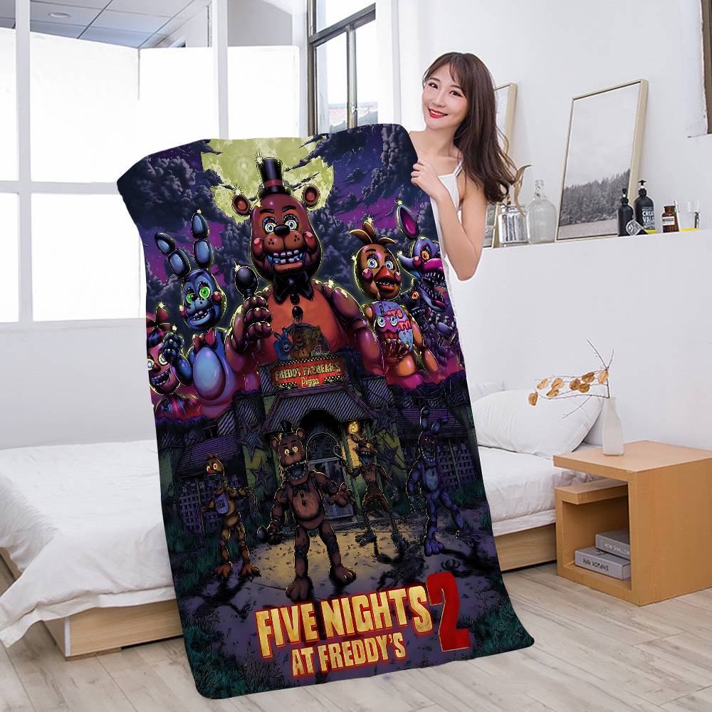 Anime F-Fnaf F-Five-N-Nights-At-F-Freddys Microfiber Blanket Quick Drying Beach Towels Oversized Printing Super Absorbent Pool