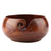 Natural Handmade Crafted Wooden Yarn Bowl for Knitting Crochet Home Decor (Medium Diameter)