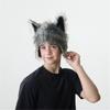 Plush Wolf Ear Hat for Halloween Party Winter Earflaps Hat Windproof Coldproof Unisex Headwear For Adult Teens Cosplay
