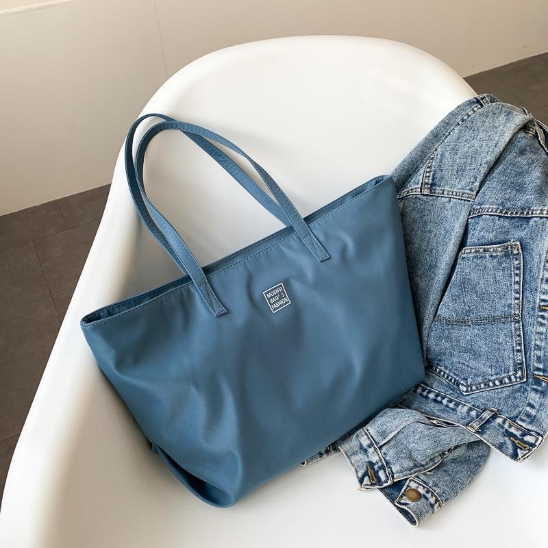 Classroom Commuting Bag, Canvas Bag, Waterproof, Nylon Bag, Large Bag, Casual, Ladies', Large Capacity, Shoulder Bag