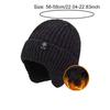 Winter Knitted Hat Warm Plush Earflaps Thickened Wool Cap Windproof Thermal Ear Protection Breathable Women Men Ski Skull Cap