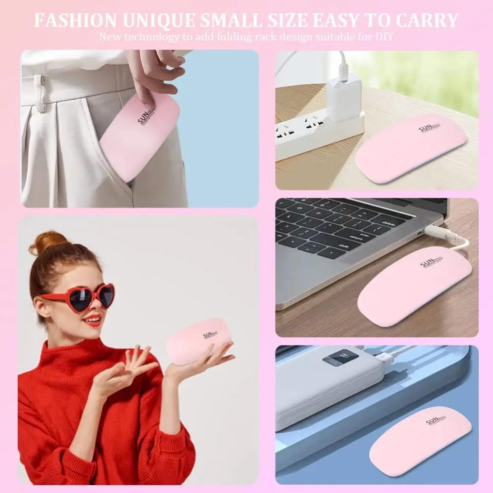 Nail Lamp Foldable 6w Uv Led Lamp For Nails Machine Uv Leds Gel Quick drying Dryer Lamp Manicure Tool Professional Equipme