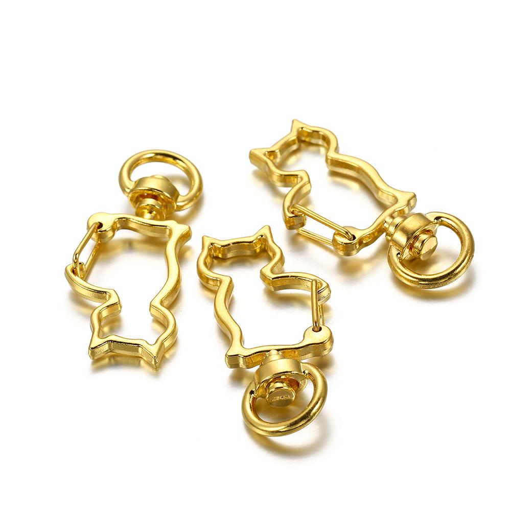 10pcs Cat Heart Snap Hook Trigger Clips Buckles for Keychain Lobster Lobster Clasp Hooks for Key Ring Clasp Jewelry Accessories