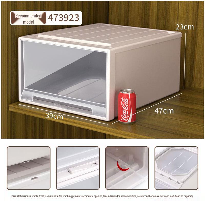 Japanese Thickened Plastic Transparent Shoe and Clothes Organizer Drawer