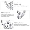 Bisaer Real 925 Sterling Silver Cute Cow Stud Earrings Heart Animal Earrings For Women Fashion Silver Jewelry