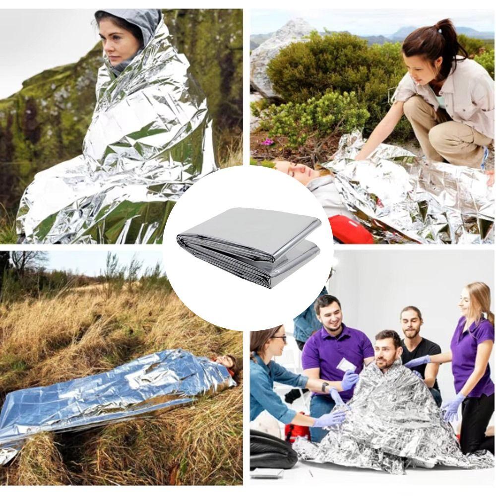 Waterproof Survival Blanket Windproof Foil Blanket Camping Mat Pad Space Blanket Marathons