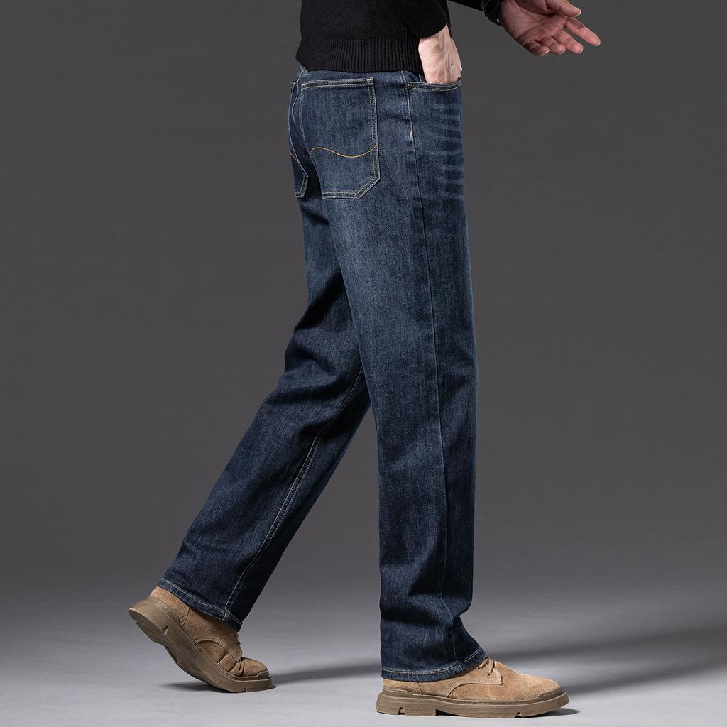 Jeans are trendy and versatile, fashionable denim trousers for autumn, new style, loose, straight, comfortable and soft