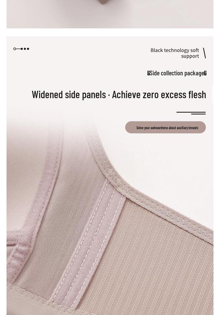 Front Closure Wireless Push-Up Bra for Middle-Aged and Elderly Women