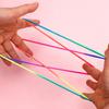 Kids Finger String Game 3 Pack Rainbow Rope Fun Twisting Toy for Children Colorful Nylon Cord Twister Interactive Play