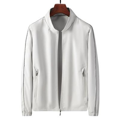 Sports Jacket Men's Stand Up Collar Zipper Cardigan Top Windproof, Breathable, Warm and Casual Jacket
