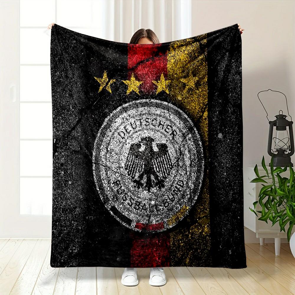 German Flag Eagle Designed Flannel blanket for bedroom, living room, sofa, and nap