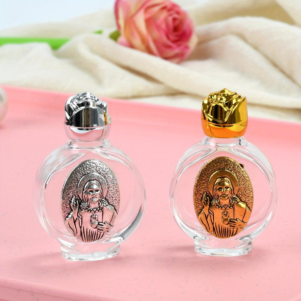 1 Stück Weihwasserflasche Heiliges Herz Jesu Muster Religiöse Kreuzflasche Christliche Jungfrau Skulptur Flasche Weihwasserflasche