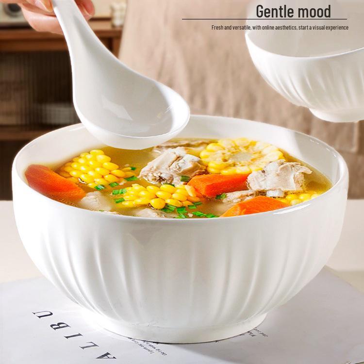 8" Ceramic Soup Bowl Set (2 pcs) - 2025 Modern Design with Underglaze Color