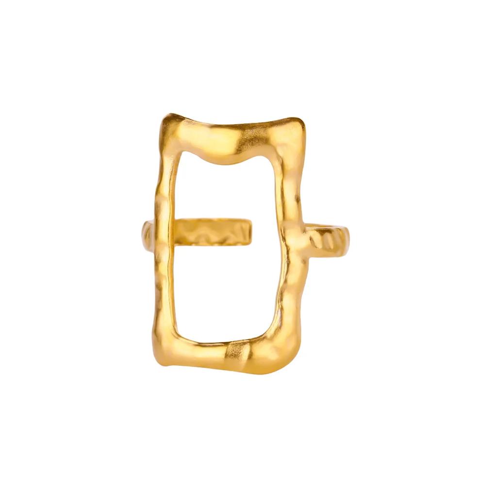 Gold Color Anillos Stacked Multiple Flowers Rings Elegant Women Stainless Steel Shell New Ring Jewelry Wedding Birthday Dainty