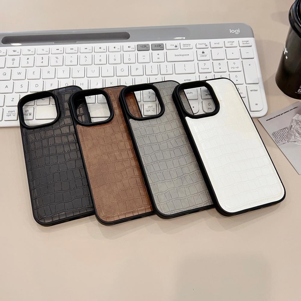 Crocodile Leather Pattern Apple 15 Mobile Phone Case 16promax Retro 12 Suitable for IPhone 13 Personality Trend 11 High End Sense