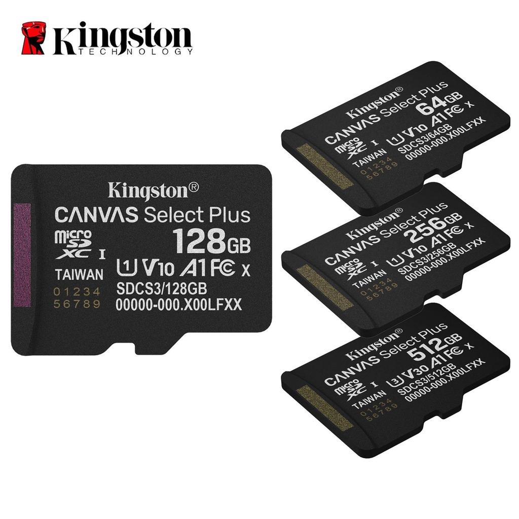 Kingston 128GB Micro SD TF Card Memory Cards 64GB 256GB 512GB microSDXC Card Up To 150MB/s A1 Class 10 UHS-I U1 V10 A2 For Phone Drones Camera GoPro