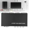 4 Port VGA Switcher SVGA Monitor Sharing Switch Box 4‑in‑1‑out for LCD PC TV Monitor